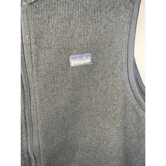 Patagonia Better Sweater Womens Medium Black Vest Full Zip Pockets Fleece Hiking - Picture 2 of 4